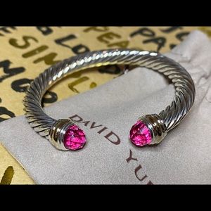 David Yurman 7mm Pink Tourmaline Cuff Bracelet